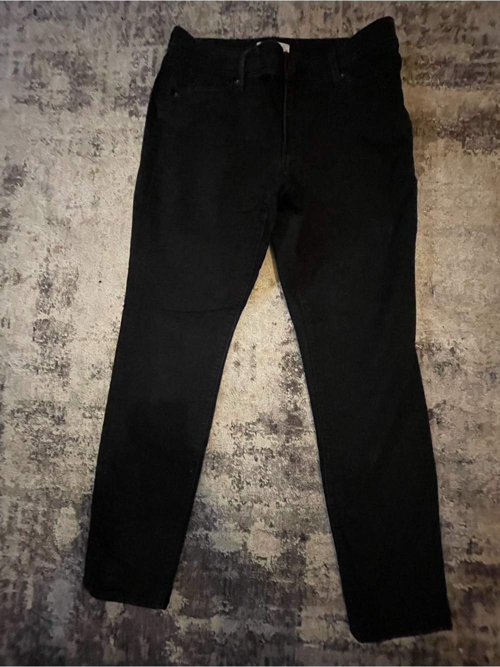 LOFT Black Straight-Leg Trousers